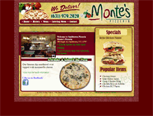 Tablet Screenshot of montespizzeria.com